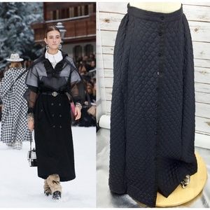 Pawtucket vintage quilted maxi skirt Couture Look
